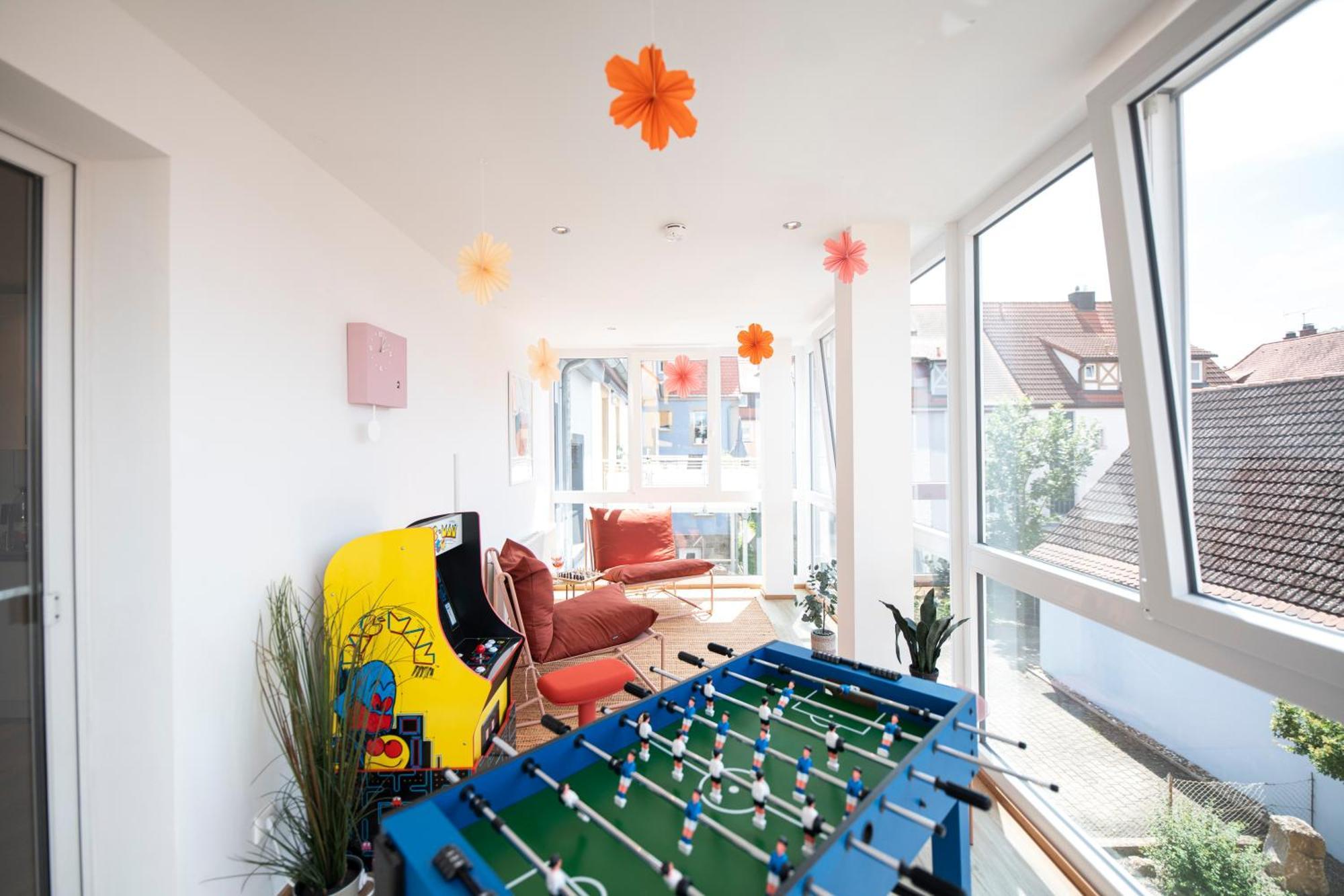 Bunter Hund Apartments - Zentrales Apartment, Parkplatz, Wintergarten, Kinderzimmer Rothenburg ob der Tauber Luaran gambar